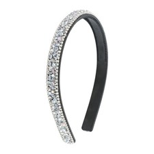 Rhinestone Headband Women Silver Grey Comb Headband with Teeth Fashion Bling ...