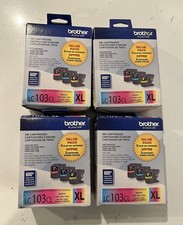 4 PK - Brother LC103CL XL Color Ink Cartridge Cyan Magenta Yellow - 12 Total New