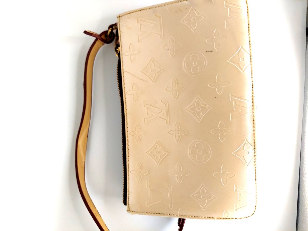 louis vuitton clutch vernis patent cream | eBay