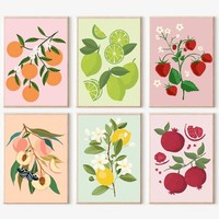 Malen Nach Zahlen Erwachsene Diy Leinwand Acrylfarben Set 6 StüCk 20X30Cm