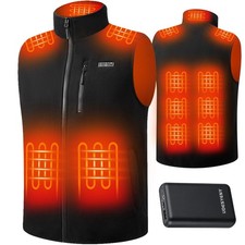 Heated Vest for Men with 16000mAh 7.4V Battery Pack Included, Fleece Warming ...