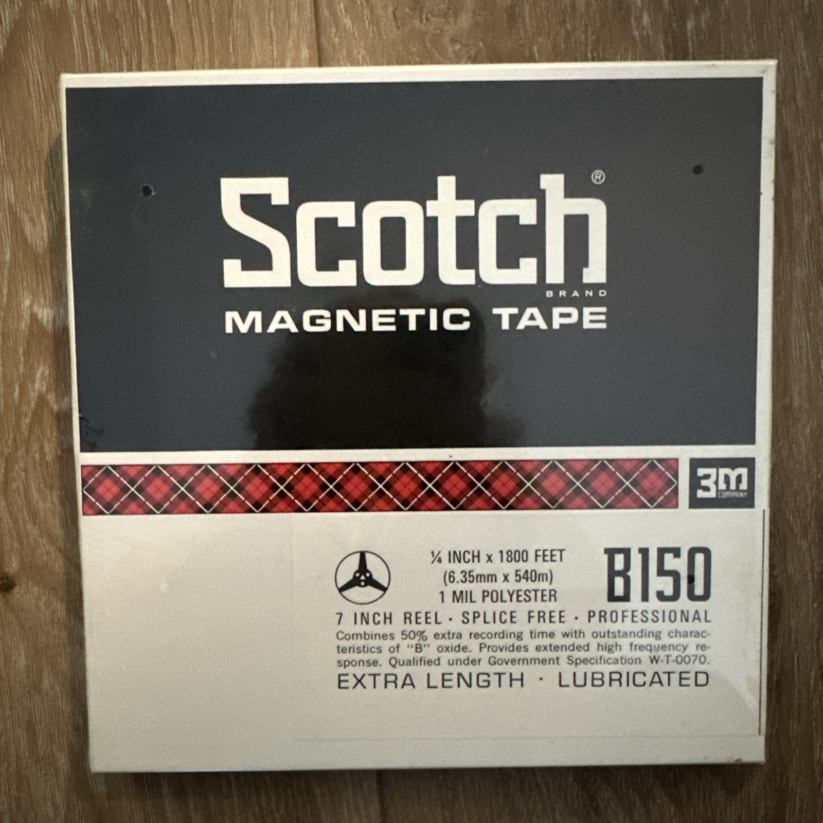 SEALED - SCOTCH Magnetic B150 Blank Reel To Reel 7” Tape 1/4” x 1800 Ft