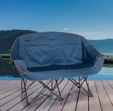 MAC SPORTS DOUBLE CAMPING CHAIR 2 PERSON OUTDOOR FOLDING