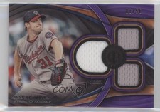 2018 Topps Tribute Tribute Triple Relics Purple 2/50 Max Scherzer #TTR-MS 1u6