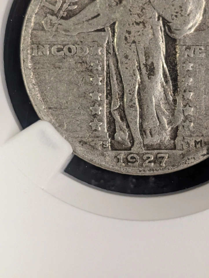 1927 S VG 8 Standing Liberty Quarter Key Date NGC Nice Original 25c Piece - Image 4 of 4