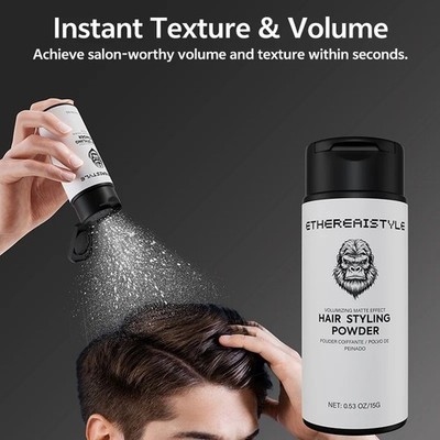 2er Pack Neu Gorilla Haarstyling Pulver 15g - Starker Halt, mattes Finish & Volumen