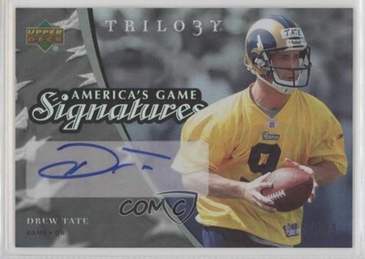 2007 Trilogy America's Game Signatures /199 Drew Tate #AG-DT Rookie Auto RC 0af