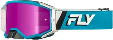 FLY Racing Zone Elite Goggle Blue/White with Magenta Mirror/Blue Lens