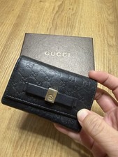 Guccissuma Black Leather Key Case/holder