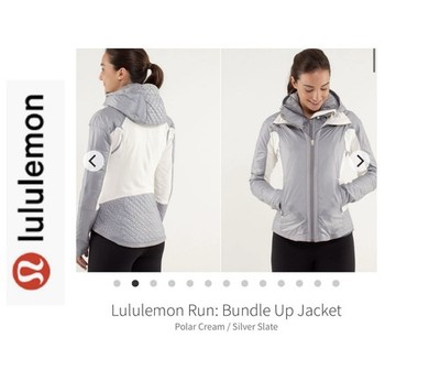 Lululemon Run Bundled Up. Gray & Cream. Size 10