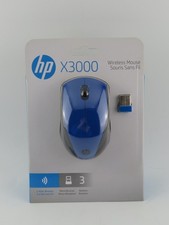 2HW70AA HP X3000 Wireless Mouse Marine Blue