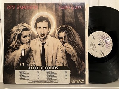 PETE TOWNSHEND - Empty Glass Vinyl LP Promo +Inner Tough Boys Let My Love Open