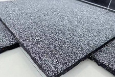 9 x 20mm Rubber Gym Tiles-Stone Grey 80% EPDM Colour