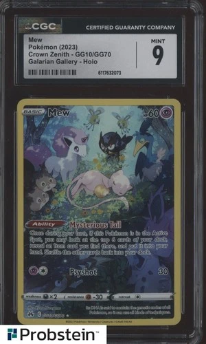 2023 Pokemon Crown Zenith GG10/GG70 Mew Holo Galarian Gallery CGC 9