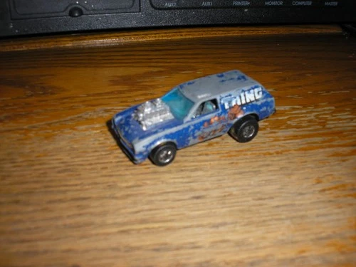 RARE Vintage Hot Wheels Ford Pinto Wagon Hot Rod THE THING Blue Free SHIPPING