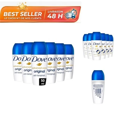 Déodorant bille Dove Advanced Care Original 48 h Lot 6 x 50 ml - Photo 1/4