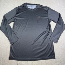 Guy Harvey Mens Large Gray Graphic Fishing Shirt Long Sleeve Athleisure Outdoor