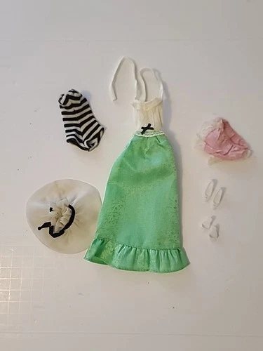 Vintage Barbie Clothing Lot Hat Shoes Swimsuit