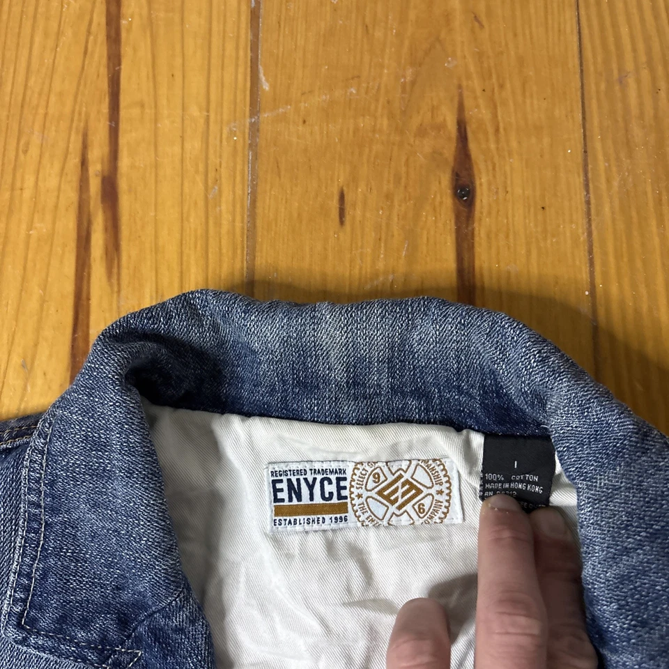 Chaqueta vaquera vintage Y2K Enyce talla L hip hop años 2000 ropa de calle Foto 3 de 4
