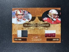 STEVE YOUNG JERRY RICE 2007 DONRUSS CLASSICS COMBOS DUAL PRIME GU PATCH 24/25