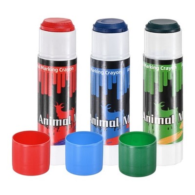 3-Pack Large Livestock Marker Crayon for Pig/Cattle/Cow [Green/Red/Blue]