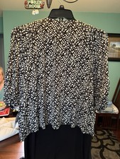 Jessica Howard Woman 2 Piece Dress Set Size 18W Black White