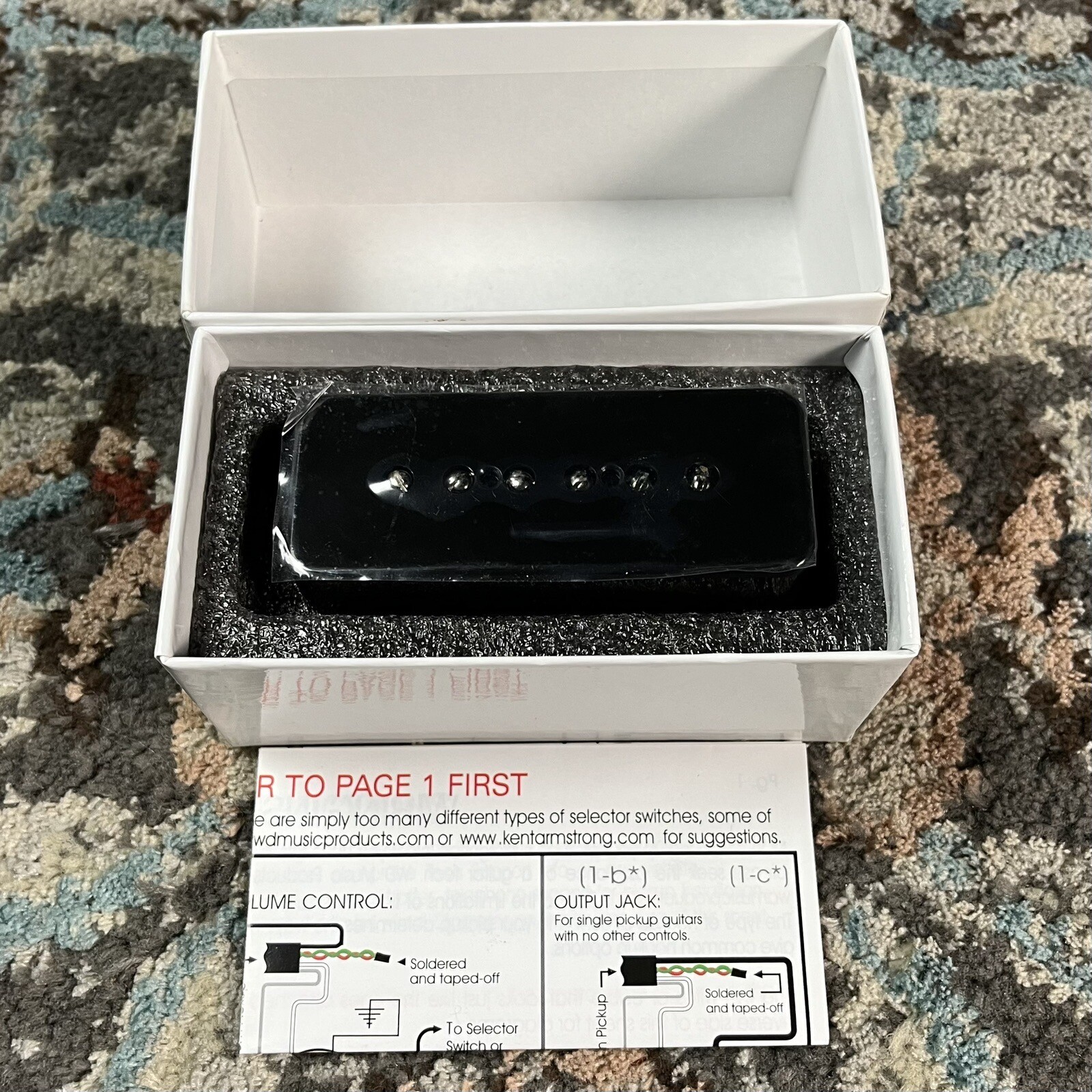Kent Armstrong HP90BBK P90 Pickup For Electric Guitar W/ Box! eBay