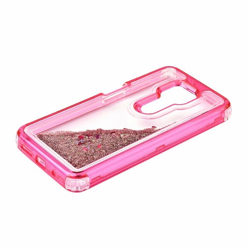 For Motorola Moto G Power 2021 Waterfall Glitter Liquid Transparent Cover Case - Picture 9 of 13