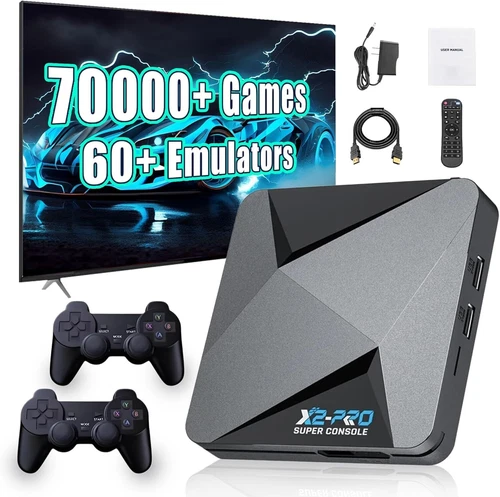 Retro Spielkonsole 256G Super Console X2 Pro 70000 Spiele 60+ Emulatoren