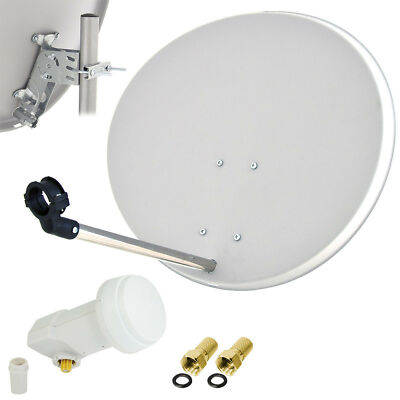 FULL HDTV HD Digitale SAT Anlage 60 cm Satelliten Spiegel SINGLE LNB 0,1 Opticum