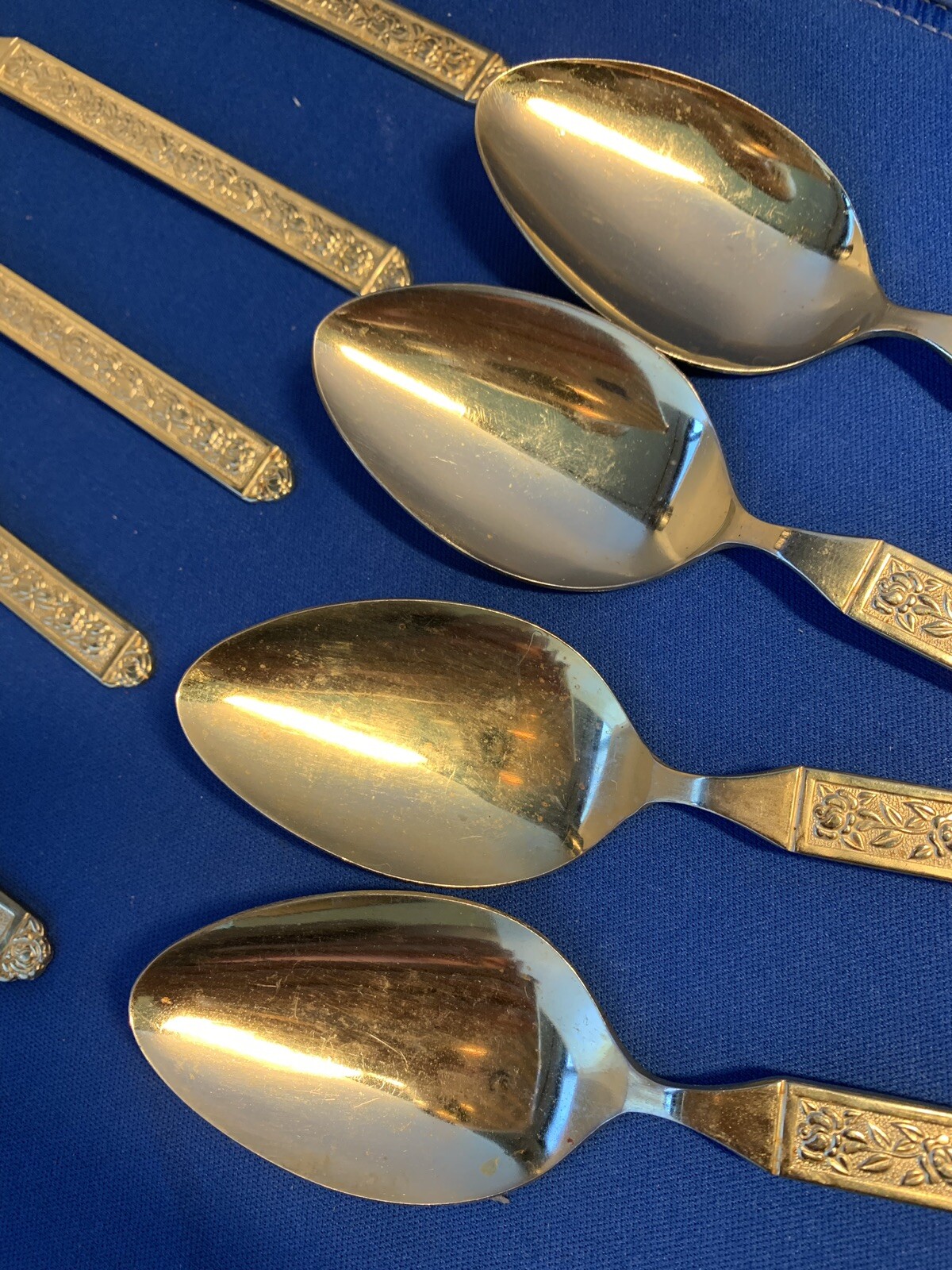 vintage National stainless Japan gold tone flatware set of 20 eBay