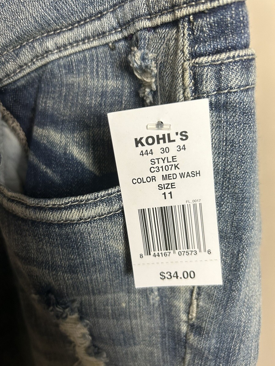 New Vigoss Capri Jeans Juniors Size 11 Blue Stretch Denim