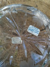Rare Pre 1900's Riveted Stapled Repaired Crystal Dish Very Collectible Repair pr