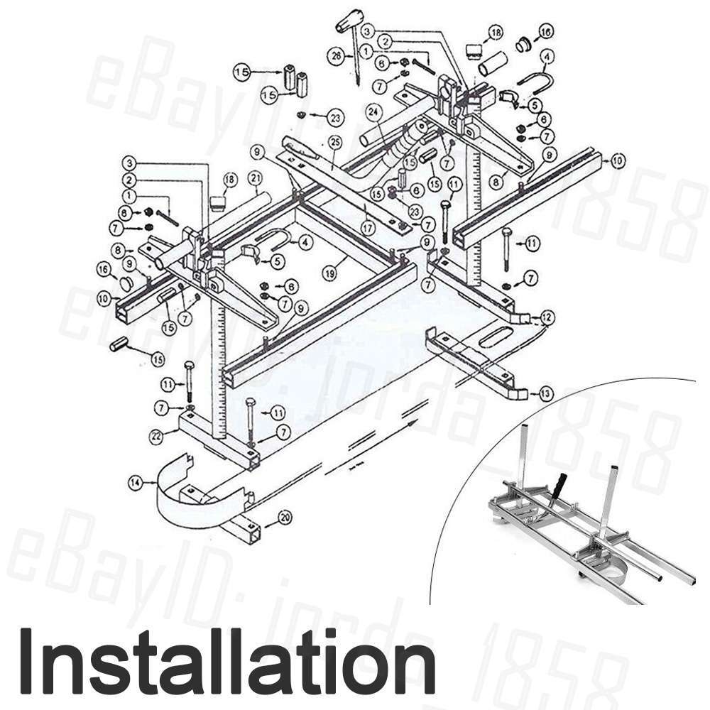 Chainsaw Mill For Saws 14"36" Bar Furniture Making Wood Cutting