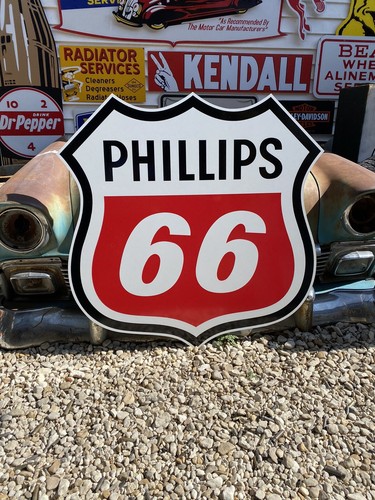 Antique Vintage Old Style Gas Phillips 66 Service Station Sign! | eBay