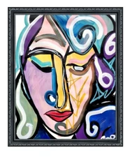 CORBELLIC ORIGINAL ART 14X17 WITCH EXPRESSIONISM ABSTRACT GALLERY THICK PAPER