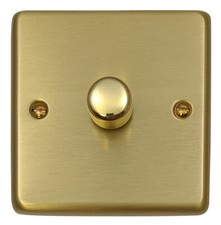 G&H Standard Plate Brushed Brass 1 2 3 4 Gang LED Dimmer Light Switch