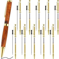 10 Pcs Pen Kits for Wood Turning 7mm Slimline Pen Twist Kit with Refill Lathe...