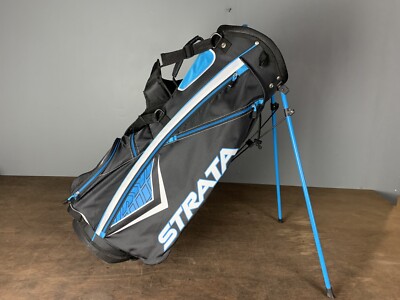 STRATA CALLAWAY 6 WAY BLACK BLUE STAND GOLF BAG