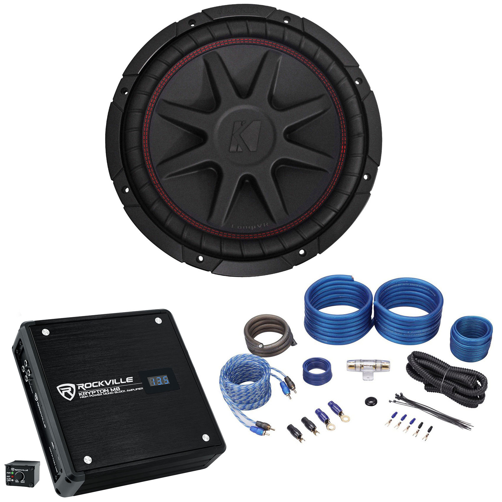 Автомобильный сабвуфер Kicker 43CVR122 COMPVR 12 мощностью 800 Вт моноусилитель Комплект усилителей CVR12-2 34990₽