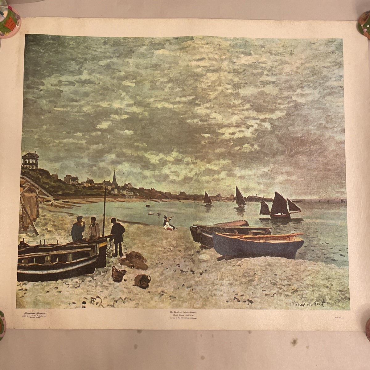 The Beach at Sainte Adresse by Claude Monet Reproduction