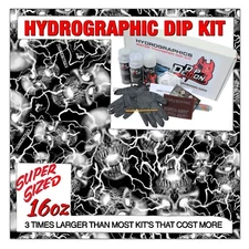 Hydrographic dip kit Thunderstruck Skulls Lightning hydro dip dipping 16oz