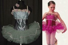 Child 14C Victorian Rose Pink Ballet Tutu Dance Costume Dress