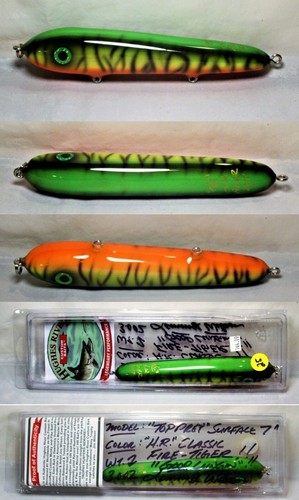 Leurre De Pêche Hughes River Musky 9" Hughey Commander - Couleur Dadson's Stain, Rare