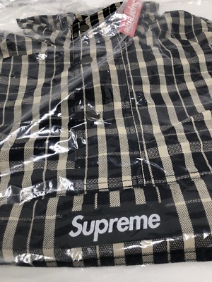 Supreme Nylon Plaid Tan Pullover Jacket size S Small FW18 DS New