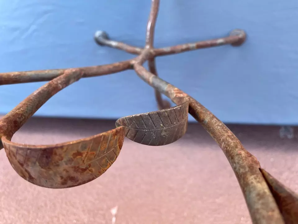 Candelabro Mexicano Vintage Candelabro Candelabro 16"T Rosa 3 Brazos Foto 3 de 4