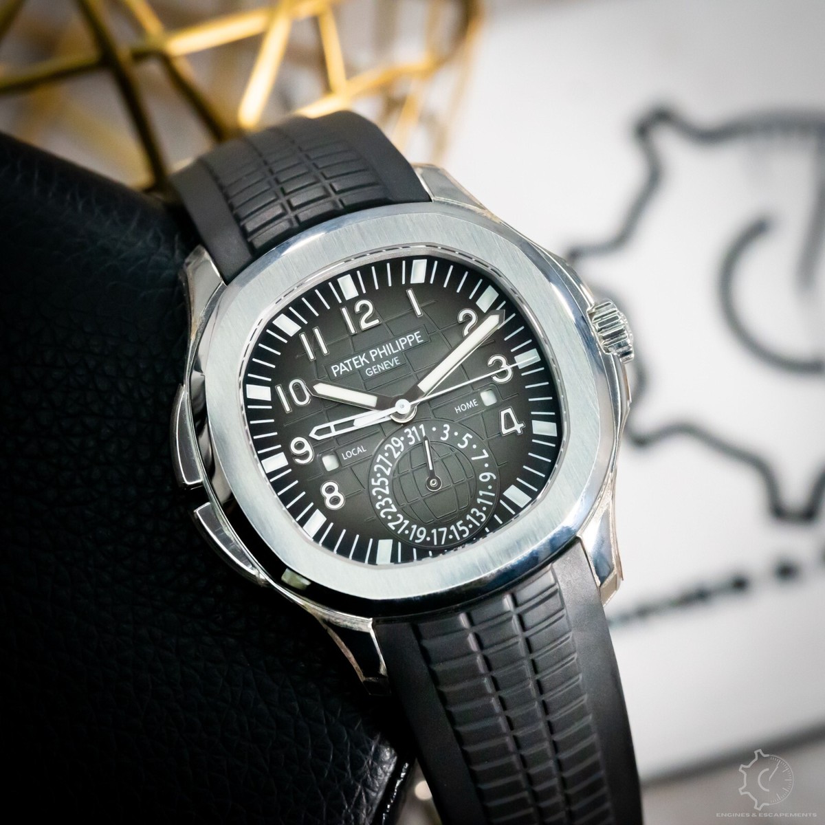 Patek Philippe Aquanaut Travel Time 40MM 5164a-001 Steel Black