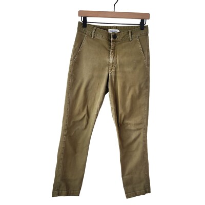 Taylor Stitch Cavallo Utility Pants Olive Green Straight Leg Women's 0