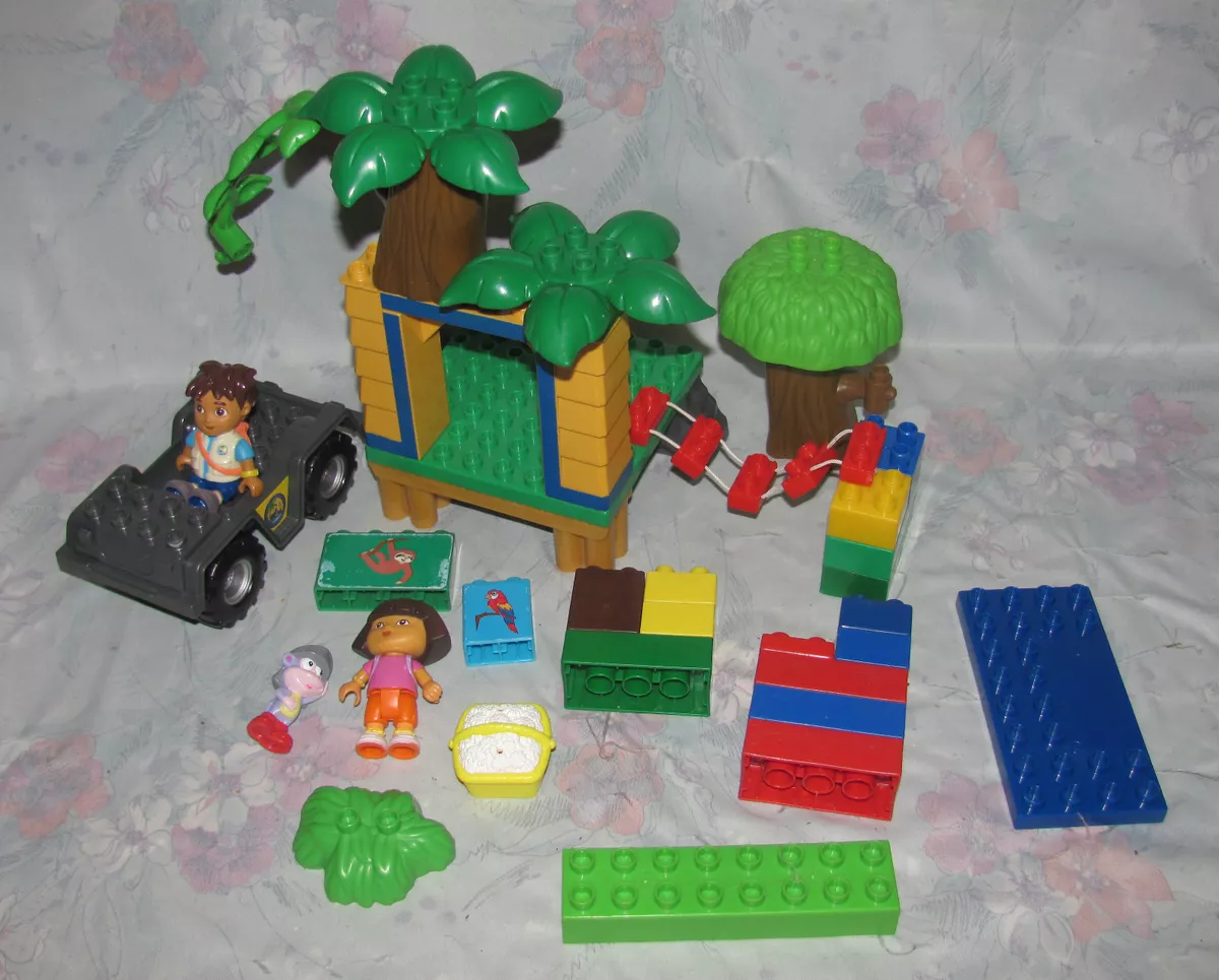 Mega Blok Dora Explorer Diego Set Minifigures Jeep Treehouse