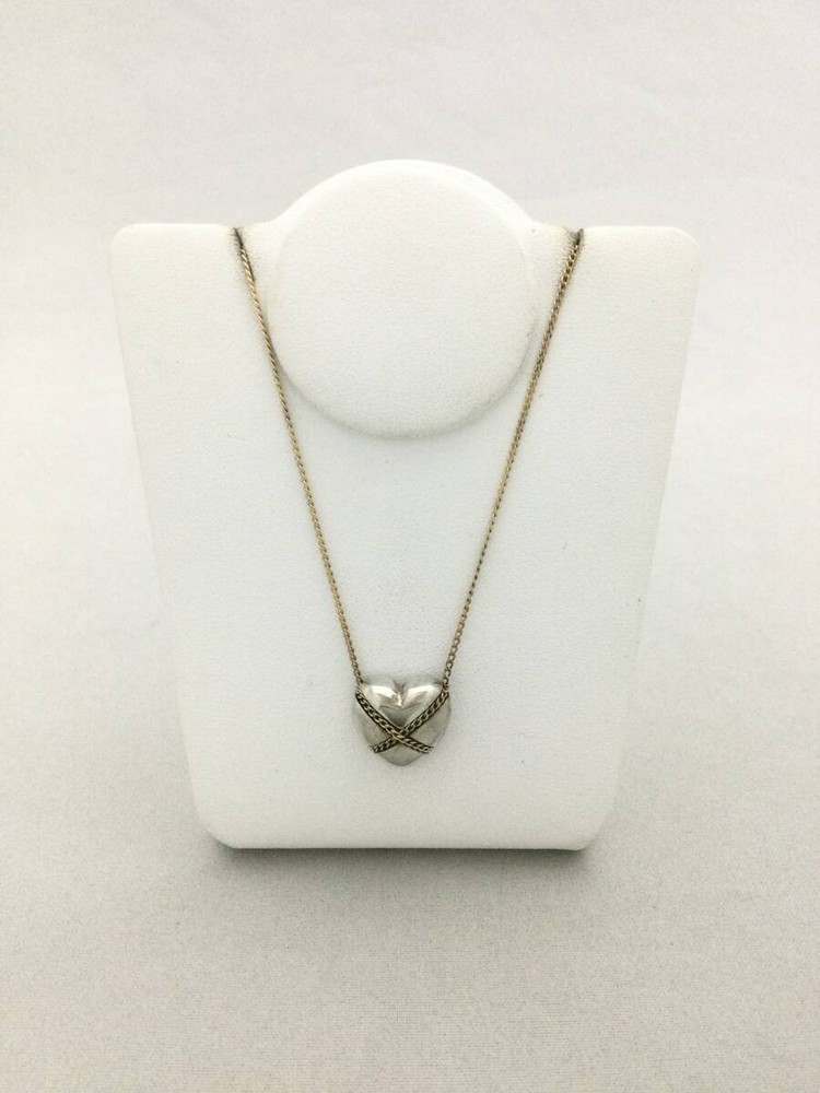 Tiffany & Co Sterling Silver and 14K Gold Necklace C117245